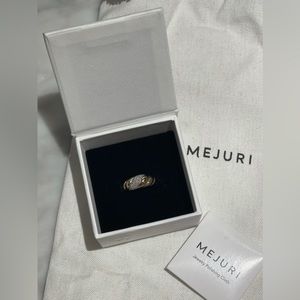 Mejuri Pave Diamond Croissant Dome Ring